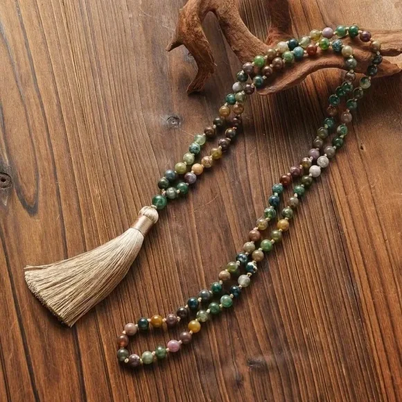 Indian Agate Mala - Picture 6 of 6